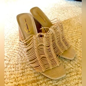 Sam Edelman Laurette Elegant Beige Woven Women's Heels
